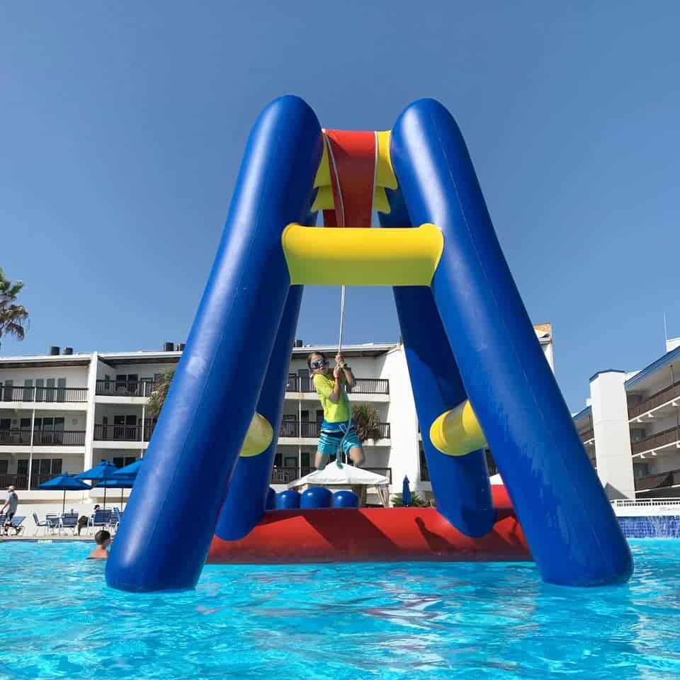 Activities - Inflatable pool obstacle course